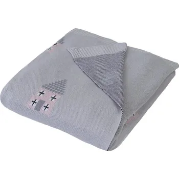 Dětská deka Baby Matex Bambusová deka Pattern 80 x 100 cm Šedá domeček