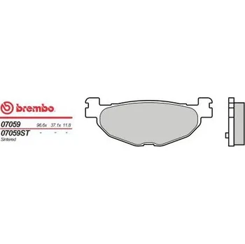 Motodíl Zadní brzdové destičky Brembo Yamaha 400 MAJESTY 2005 - 2006 směs XS