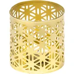 Milujeme Kameny Svícen květ života - zlatá barva - nízký 158624