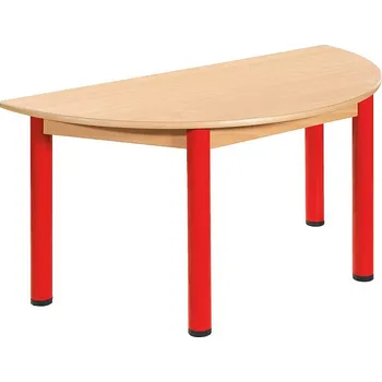 Stolová podnož Půlkulatý stůl průměr 120 cm, Barva nohou žlutá, Výška 58 cm 20