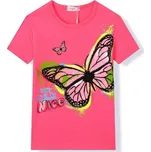 KUGO DÍVČÍ TRIČKO MOTÝL JC8507, velikost 92 - 110 Barva: Růžová, Velikost: 92
