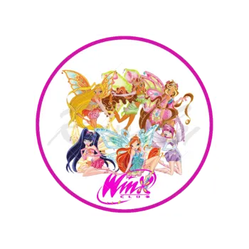 Jedlá dekorace na dort WINX bílá, VARIANTA Jedlý papír 550