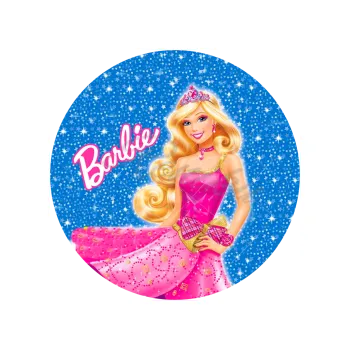 Jedlá dekorace na dort BARBIE - modrá, VARIANTA Jedlý papír 917