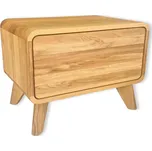 Dřevěný Postelia noční stolek DEIRA 1Z 50x40x45 cm - Provedení masiv Buk nebo za příplatek Dub