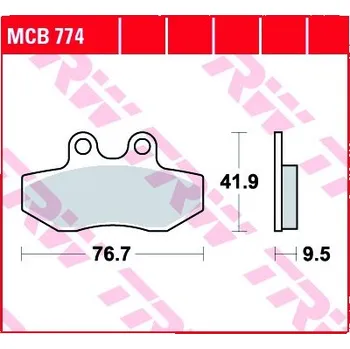 Brzda pro motocykl Přední brzdové destičky TRW / Lucas Yamaha NXC 125 X Cygnus 2004 - 2006