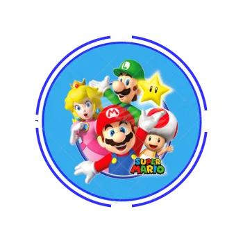 Jedlá dekorace na dort MÁRIO modrý, VARIANTA Jedlý papír 1326