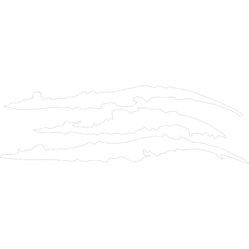 Samolepicí dekorace na vozidlo Drápy 1 samolepka na auto - modrá / 10x3 cm