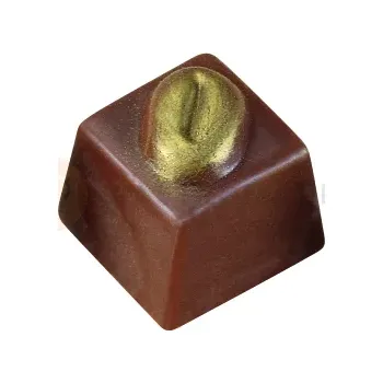 Čokoládová tyčinka Polykarbonátová forma na pralinky, hranaté - kávové zrno, 40 ks x 13 g, 25x25x23 mm - MA1019 | MARTELLATO, Classic