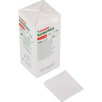 Kompres Batist Netkaný kompres nesterilní, čtyřvrstvý, 100 ks Velikost: 7,5 x 7,5 cm