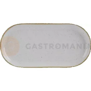 Servírovací talíř z porcelánu oválný, 32x20 cm, světle šedý | PORLAND, Seasons Ashen