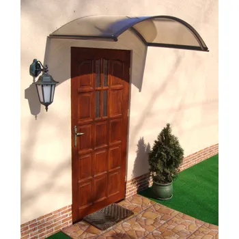 Stříška nad vchodové dveře Stříška nad dveře z polykarbonátu 130x70 (Ochranná stříška nad dveře z polykarbonátu)