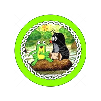 Jedlá dekorace na dort KRTEK a žába, VARIANTA Fondánový list 822