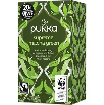 Čaj PUKKA ČAJ AYURVÉDSKÝ SUPREME MATCHA GREEN, 20 sáčků