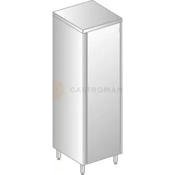 Dětská skříň Skladovací skříň z nerezové oceli s dvířky a policemi 400x500x1800 mm | DORA METAL, DM-3301.01
