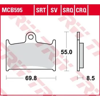 Brzda pro motocykl Přední brzdové destičky TRW / Lucas Yamaha TZ 250 1996 - 1997