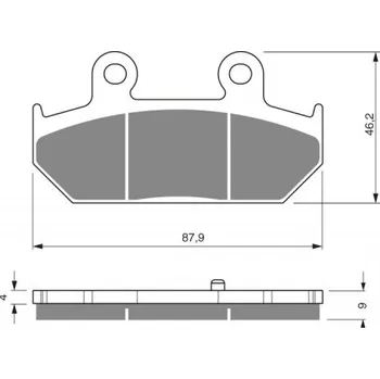 Brzda pro motocykl Zadní brzdové destičky Goldfren Suzuki AN 400 Burgman 2006-2016 směs S3