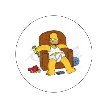 Jedlá dekorace na dort HOMER opilý, VARIANTA Jedlý papír 147