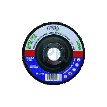Brusný kotouč Lamelový kotouč talířový 150x22,2 OPTIMAFLEX INOX - kopie, Hrubost P 120