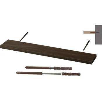 police Nabytekmorava Nástěnná police na zeď Beta 80 cm barva lamina: Ořech 729, Hloubka police: 15 cm