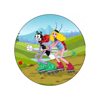 Jedlá dekorace na dort FERDA na bruslích, VARIANTA Jedlý papír 1409