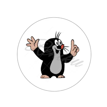 Jedlá dekorace na dort KRTEK s prstem, VARIANTA Jedlý papír 460