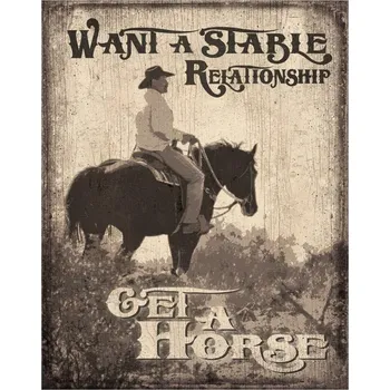 Plechová cedule Plechová cedule Stable Relationship 32 cm x 40 cm