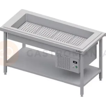 hrací stolek Chladící centrální stůl s vanou na nápoje, 4xGN 1/1, vrchní deska ze žuly | STALGAST, ST 109