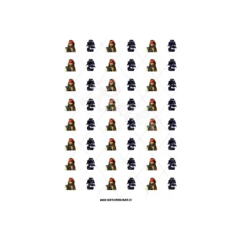 Jedlá dekorace na dort PIRÁTI Z KARIBIKU s118