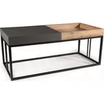 SIGNAL Konferenční stolek - LUNARIA, dub artisan/antracit/matná černá