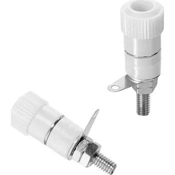 Síťový konektor Onpira Konektor do panelu 4mm banánek- samice [10 ks] Barva: Bílá