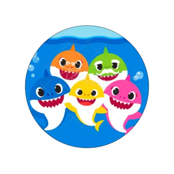 Jedlá dekorace na dort BABY SHARK vlna, VARIANTA Jedlý papír 792