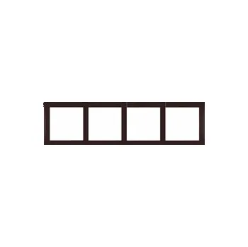 rámeček 4nás. ELEGANT vodorovný - sign.hnědá