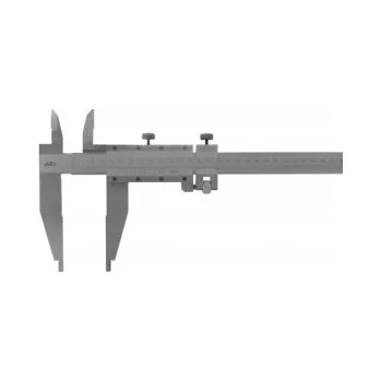 Posuvné měřítko Posuvné měřítko s jemným stavěním K-MET 600 mm, 150 mm, 0,02 mm, s horními noži, ČSN 25 1231, DIN 862 6022-12-150