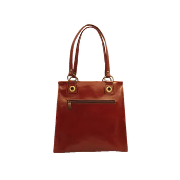 Kabelka Triton Ručně šitá kožená kabelka JULIE - česká výroba; med