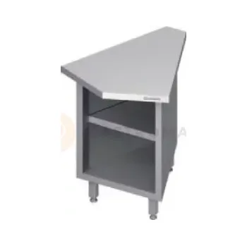 Výdejník vody Rohový vnitřní stůl 45°, vrchní deska z nerezové oceli | STALGAST, ST 238