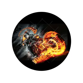 Jedlá dekorace na dort ŽHAVÝ JEZDEC, VARIANTA Jedlý papír 494