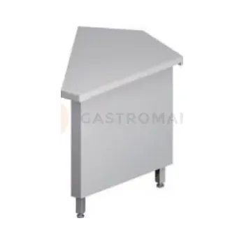 Výdejník vody Rohový vnější stůl 45°, vrchní deska z nerezové oceli | STALGAST, ST 239