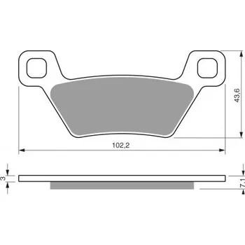 Brzda pro motocykl Zadní brzdové destičky Goldfren Kymco MXU 500 2009-2014 směs S3