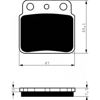 Brzda pro motocykl Zadní brzdové destičky Goldfren Kawasaki KFX 400 2003-2005 směs S3