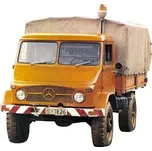 Schuco MERCEDES-BENZ UNIMOG 404 S PICK-UP WITH TARPAULIN MUNICIPAL VEHICLE 03382