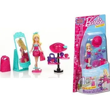 Panenka BARBIE NA NÁKUPECH STAVEBNICE MEGABLOKS 80201