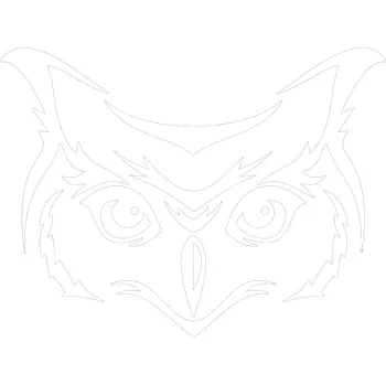 Samolepicí dekorace na vozidlo Sova 4 samolepka na auto - hnědá tmavá / 10x8 cm