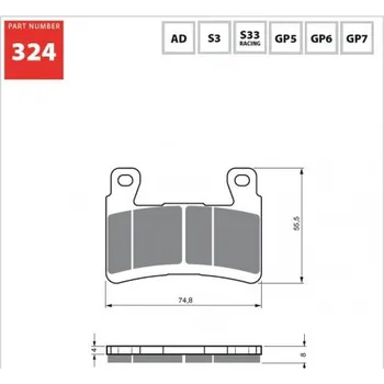 Brzda pro motocykl Přední brzdové destičky Goldfren Polaris Phoenix 200 2005-2014 směs S3