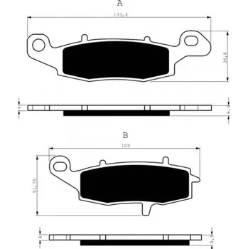 Brzda pro motocykl Přední brzdové destičky Goldfren Kawasaki KLR 650 1995-2015 směs S3