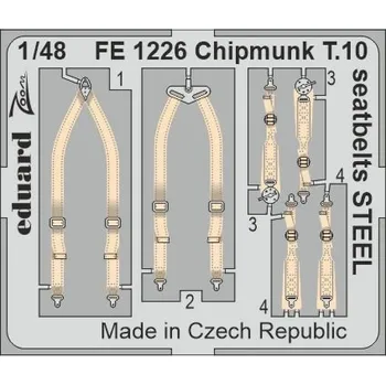 Plastikový model 1/48 Chipmunk T.10 seatbelts STEEL (AIRF)