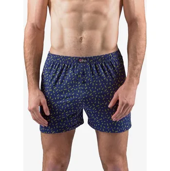 Pánské spodní prádlo Pánské volné trenýrky s potiskem - lékořice žlutá - 50/52