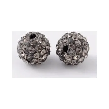 Dětské navlékací korálky Korálek shamballa šedý 10mm (1ks)