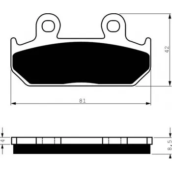 Brzda pro motocykl Přední brzdové destičky Goldfren Honda CBR 600 F 1987-1994 směs S3