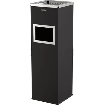 Nádoba na led Popelnicový odpadkový koš 22 l, 69x22 cm, černý/nerezová ocel/leštěná | ALDA, Mirage