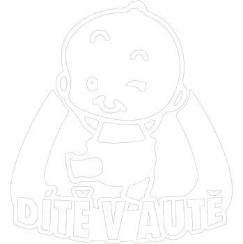 Samolepicí dekorace na vozidlo Dítě v autě Batole samolepka na auto - žlutá / 10x11 cm